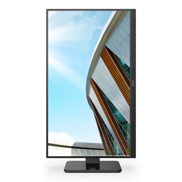 Монитор AOC 27P2Q, 27" (68.58 cm) WLED IPS, 75Hz, 4ms (GtG), 50M:1, 300 cd/m², VGA, HDMI, DisplayPort, 3x USB 3.2