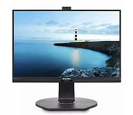 Монитор Philips 221B7QPJKEB, 21.5" IPS WLED, 1920x1080@60Hz, 5ms GtG, 250cd m/2, 1000:1, DCR 20M:1, FlickerFree, Low Blue Mode, 2Wx2, Pop-up 2.0MP FHD cam with mic, D-SUB, HDMI, DP, USB hub
