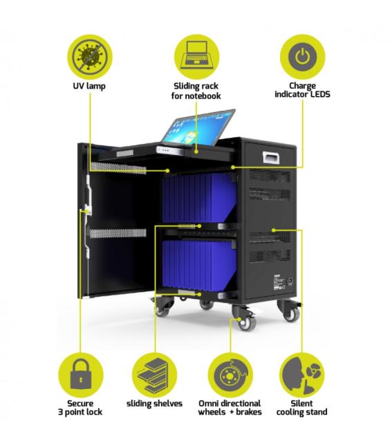 Зарядна станция PORT charging cabinet 20 tablet + 1 notebook 