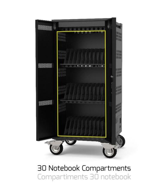 Зарядна станция PORT charging cabinet 30 notebooks + rack 19'' - 1 u