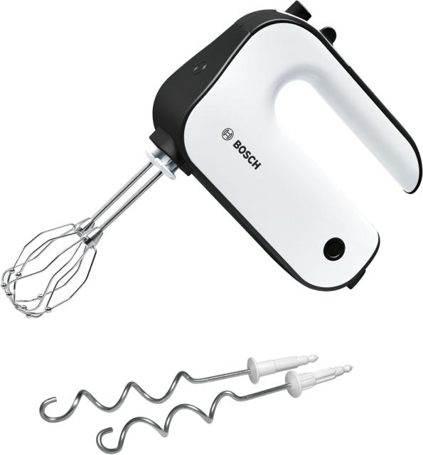 Миксер Bosch MFQ4020, Hand mixer, Styline, 450 W, with innovative FineCreamer stirrers, blender attachment, 5 speed settings, additional pulse/turbo setting, White -black