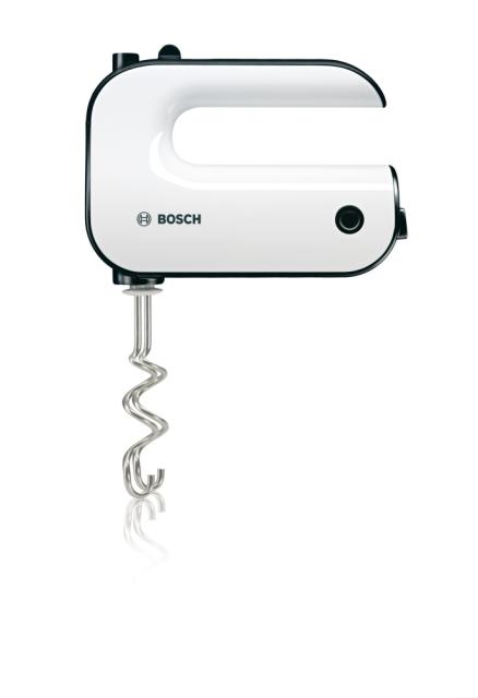 Миксер Bosch MFQ4020, Hand mixer, Styline, 450 W, with innovative FineCreamer stirrers, blender attachment, 5 speed settings, additional pulse/turbo setting, White -black