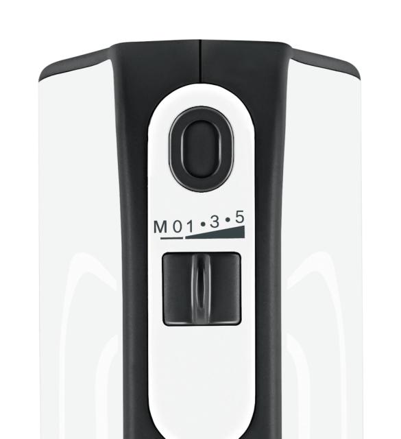 Миксер Bosch MFQ4020, Hand mixer, Styline, 450 W, with innovative FineCreamer stirrers, blender attachment, 5 speed settings, additional pulse/turbo setting, White -black