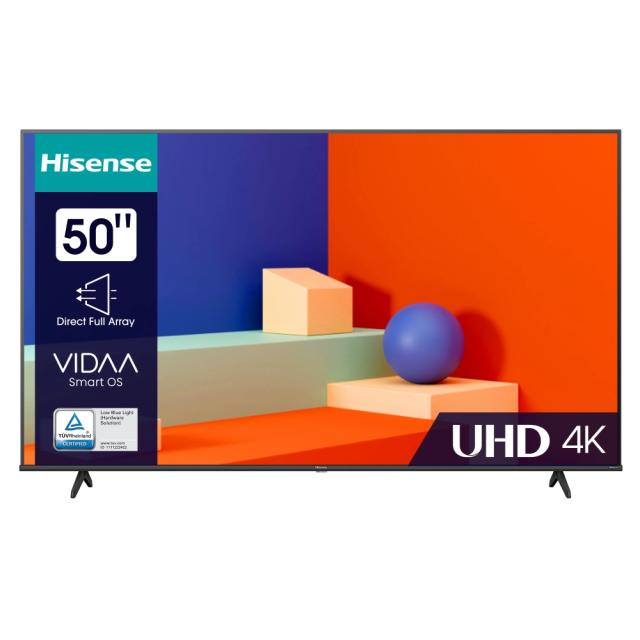 Телевизор Hisense 50" A6K, 4K Ultra HD 3840x2160, DLED, DFA, Precision Colour, HDR 10+, HLG, Dolby Vision, DTS Virtual X, Smart TV, WiFi, BT, AnyView Cast, Gaming Mode, 1xHDMI2 eArc, 2xHDMI, 2xUSB, LAN, CI+, DVB-T2/C/S2, Black