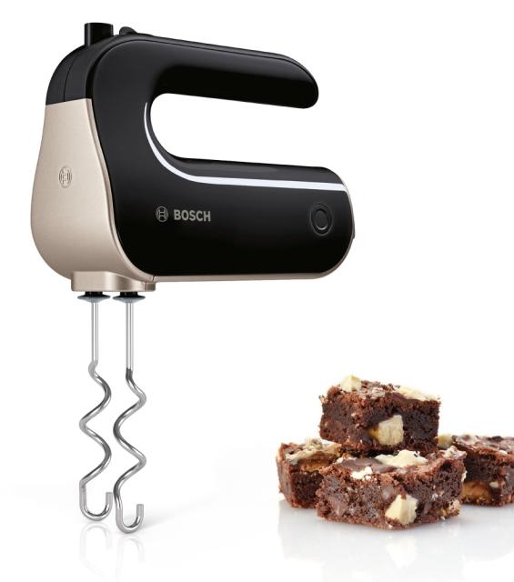 Миксер Bosch MFQ4730, Hand mixer, HomeProfessional, 575 W, with innovative FineCreamer stirrers, Black