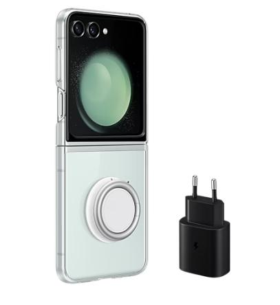 Комплект Samsung F731 Flip5 Starter Pack Clear Gadget Case + TA800