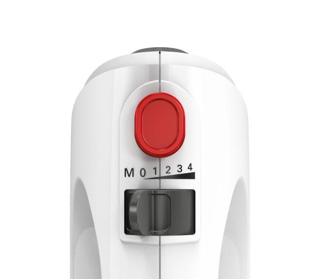 Миксер Bosch MFQ2600G, Hand mixer, 375 W, Stand with automatic rotating bowl, 4 speed settings, additional pulse/turbo setting, white