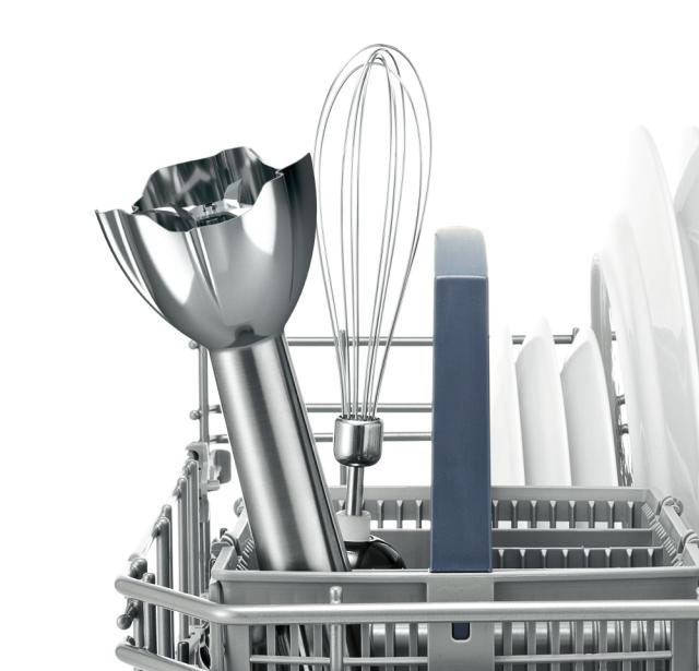 Пасатор Bosch MS8CM6190, Blender, MaxoMixx, 1000 W,  Included food processor for cutting, shredding, slicing and even kneading dough, transparent jug, chopper, stirrer and separate knife for crushing ice,  Stainless steel