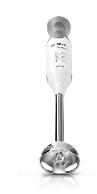 Пасатор Bosch MSM66120, Blender, ErgoMixx, 600 W, Included transparent jug & chopper, White