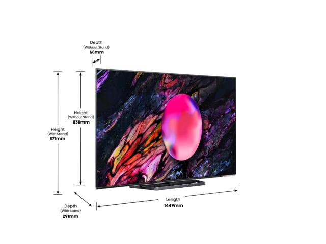 Телевизор Hisense 65" A85K, 4K Ultra HD 3840x2160, OLED, 120Hz, IPS, HDR 10+, HLG, Dolby Vision IQ, Dolby Atmos, Smart TV, WiFi 6E, WiFi Direct, BT, Anyview Cast, 4xHDMI, 2xUSB, LAN, CI+, DVB-T2/C/S2, Black