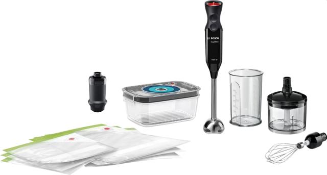 Пасатор Bosch MS6CB61V5, Blender, ErgoMixx, 1000 W, Included transparent jug, chopper, stirrer & vacuum system, Black, anthracite