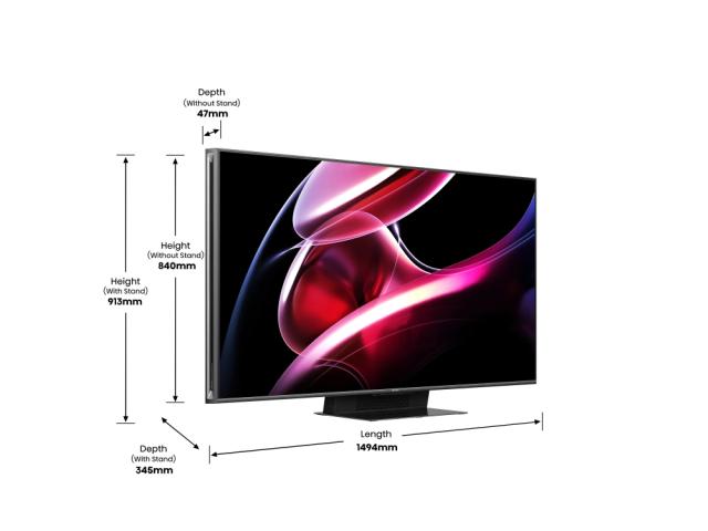Телевизор Hisense 65" UXKQ, 4K Ultra HD 3840x2160, ULED X, FALD, Quantum Dot, 144Hz, IPS, HDR 10+, HLG, Dolby Vision IQ, Dolby Atmos, Smart TV, WiFi 6E, WiFi Direct, BT, Anyview Cast, 4xHDMI, 2xUSB, LAN, CI+, DVB-T2/C/S2, Black