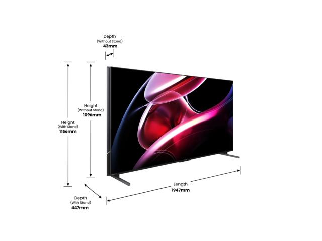 Телевизор Hisense 85" UXKQ, 4K Ultra HD 3840x2160, ULED X, FALD, Quantum Dot, 144Hz, IPS, HDR 10+, HLG, Dolby Vision IQ, Dolby Atmos, Smart TV, WiFi 6E, WiFi Direct, BT, Anyview Cast, 4xHDMI, 2xUSB, LAN, CI+, DVB-T2/C/S2, Black