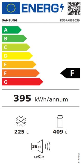 Хладилник Samsung RS67A8810S9/EF, Side by Side, Twin Cooling Plus, Smart Conversion, No Frost, 634 L, DIT, Energy Efficiency F, H 178 cm, Silver