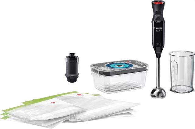 Пасатор Bosch MS6CB61V1, Blender, ErgoMixx, 1000 W, Included transparent jug, & vacuum system, Black, anthracite