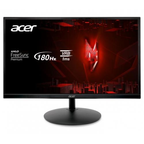 Монитор Acer Nitro XF240YS3biphx, 23.8" VA, Anti-Glare, ZeroFrame, FreeSync Prem., Fliker-Less, HDR 10 ready, 1ms VRB, 100M:1, 300nits, 1920x1080 FHD, 180Hz, HDMI, DP, Audio out, Height adj., Tilt, Black