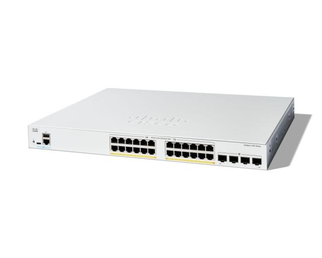 Комутатор Cisco Catalyst 1200 24-port GE, Full PoE, 4x1G SFP