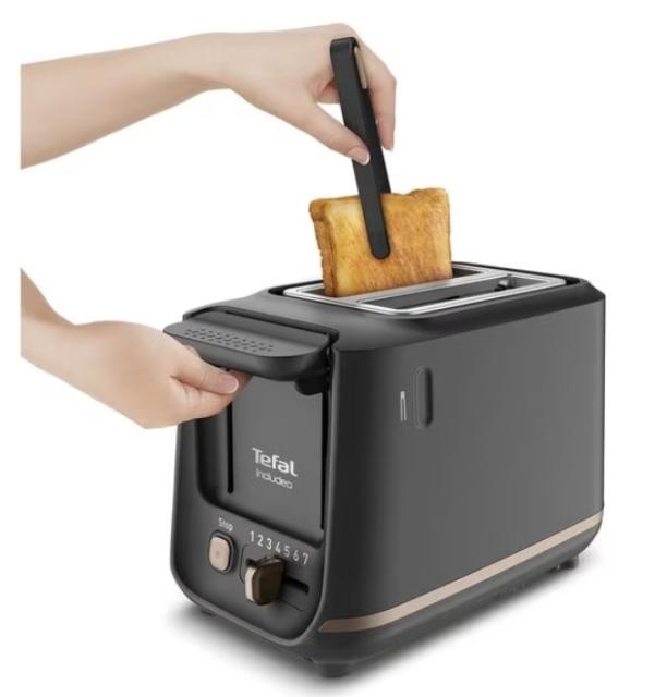 Тостер Tefal TT533811, 2 Slot Toaster with Magnetic Clips, Large Controls, 7 Browning Levels, Removable Crumb Tray, Raise Function