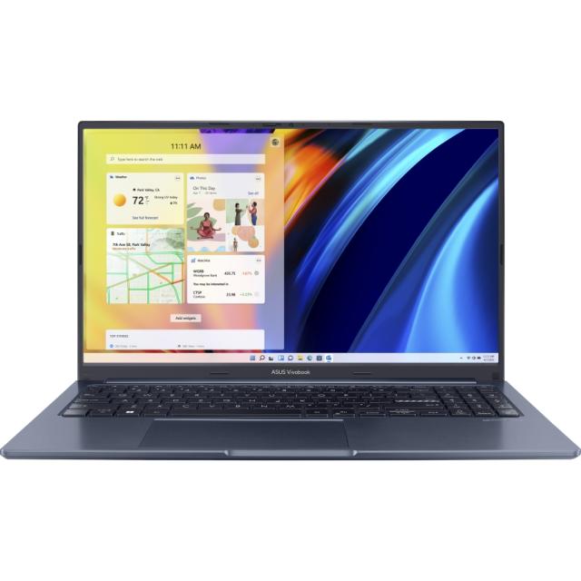 Лаптоп Asus Vivobook X M1503QA-OLED-L521W, AMD, Ryzen 5 5600H 3.3 GHz (16M Cache, up to 4.3GHz) 15.6" OLED FHD (1920 x 1080) OLED 16:9 aspect ratio, 550nits, 16GB DDR4 (8ON BD.), 512G PCIEG3 SSD, AMD Radeon Graphic, Windows 11, Ili.Kbd., Quiet Blue