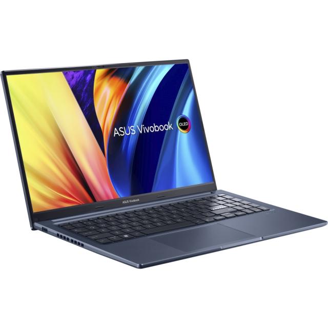 Лаптоп Asus Vivobook X M1503QA-OLED-L521W, AMD, Ryzen 5 5600H 3.3 GHz (16M Cache, up to 4.3GHz) 15.6" OLED FHD (1920 x 1080) OLED 16:9 aspect ratio, 550nits, 16GB DDR4 (8ON BD.), 512G PCIEG3 SSD, AMD Radeon Graphic, Windows 11, Ili.Kbd., Quiet Blue