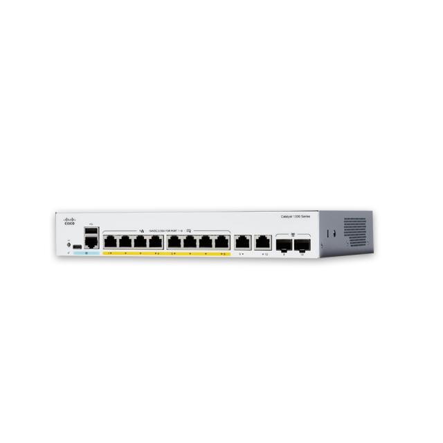 Комутатор Cisco Catalyst 1300 8-port GE, Full PoE, 2x1G Combo