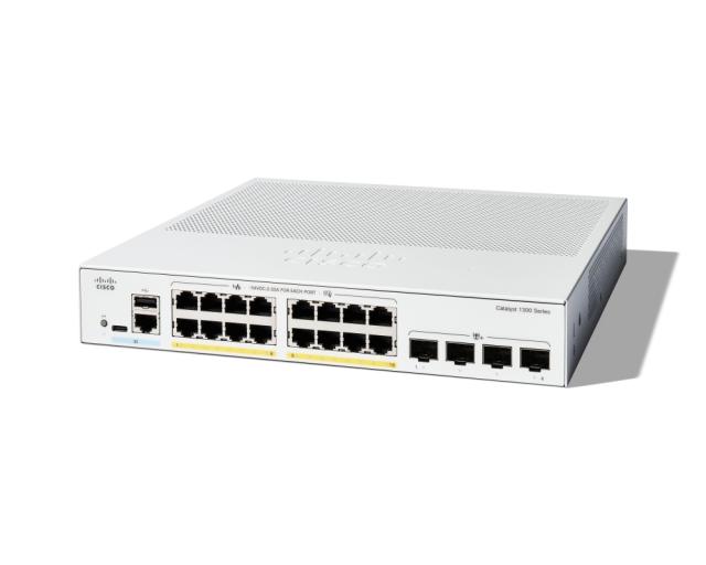 Комутатор Cisco Catalyst 1300 16-port GE, PoE, 4x10G SFP+