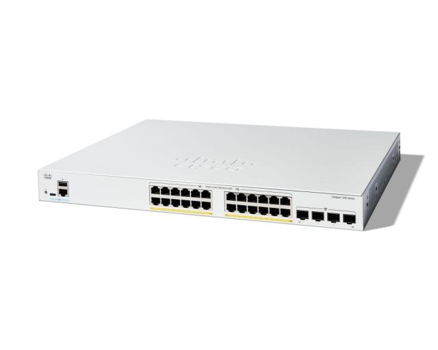 Комутатор Cisco Catalyst 1300 24-port GE, Full PoE, 4x1G SFP
