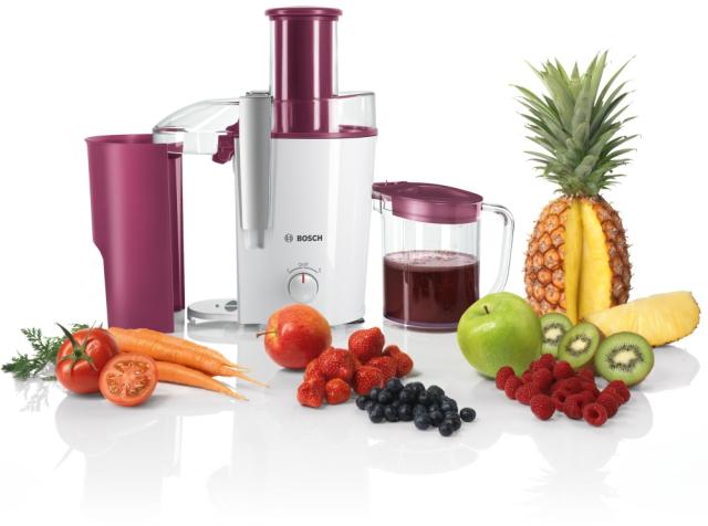 Сокоизстисквачка Bosch MES25C0, Juicer,700W, XL-hole, 2levels, White/Pink