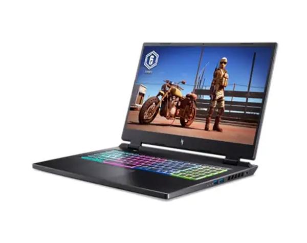 Лаптоп Acer Nitro 5, AN17-51-7593, Core i7-13700H (3.70GHz up to 5.00GHz, 24MB), 17.3” QHD (2560x1440) IPS, 165Hz, 16GB DDR5 (1 slot free), 1024GB PCIe SSD, RTX 4060 8GB GDDR6, Wi-Fi 6e, BT 5.1, HD Mic&Cam, RGB Backlit KB, Linux, Black