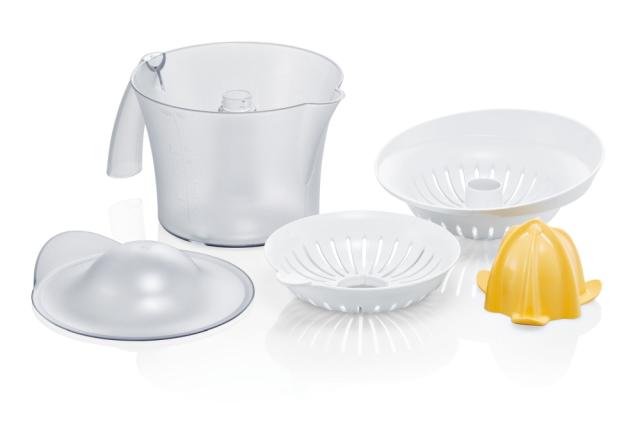 Цитрус преса Bosch MCP3500N, Citrus press, VitaPress, 25W, 800ml capacity, Automatic start, White