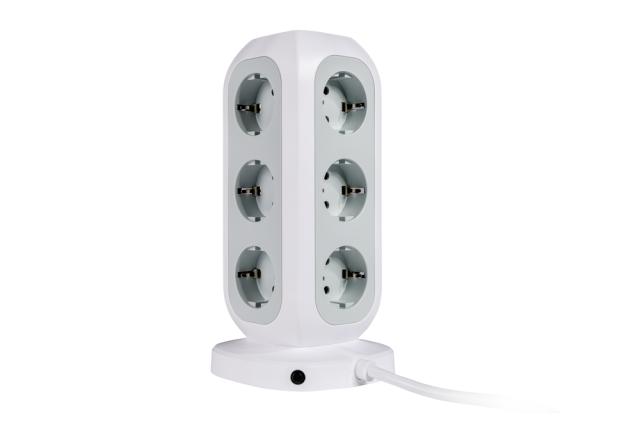 Разклонител Verbatim EUPT-01 EU Power Tower 11 AC with 2 x USB-C / 2 x USB-A