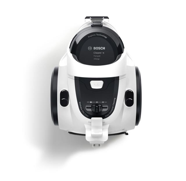 Прахосмукачка Bosch BGS05A222, Vacuum Cleaner, 700 W, Bagless type, 1.5 L, 78 dB(A), Energy efficiency class A, white/black
