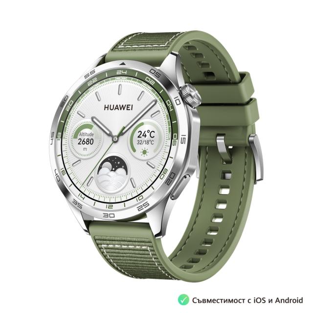 Часовник Huawei GT4 Phoinix-B19W (Male), Green + Huawei FreeBuds SE 2 ULC-CT010