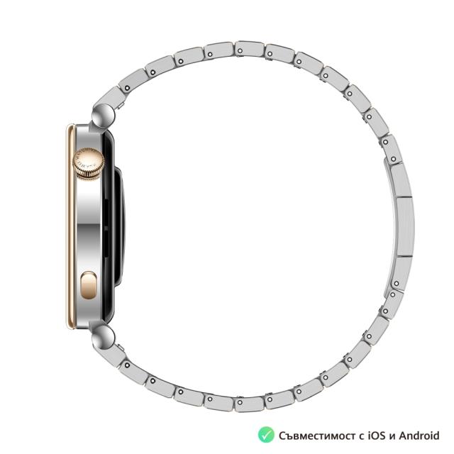 Часовник Huawei GT4 Aurora-B19T (Female), Inter-gold stainless + Huawei FreeBuds SE 2 ULC-CT010