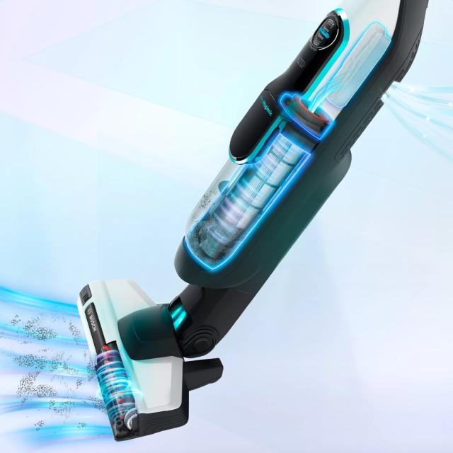 Прахосмукачка Bosch BCH86HYG1 Series 6, Cordless Handstick Vacuum Cleaner, 2 in 1, Athlet ProHygienic 28Vmax, Filter system-ProHygienic, White
