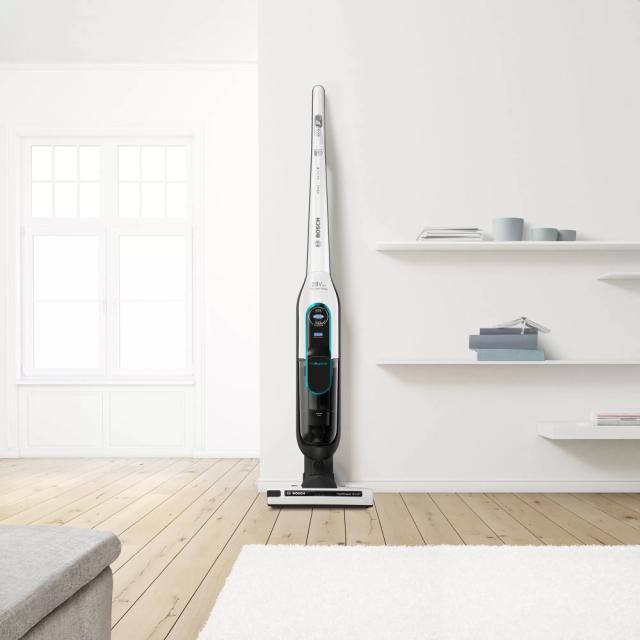 Прахосмукачка Bosch BCH86HYG1 Series 6, Cordless Handstick Vacuum Cleaner, 2 in 1, Athlet ProHygienic 28Vmax, Filter system-ProHygienic, White
