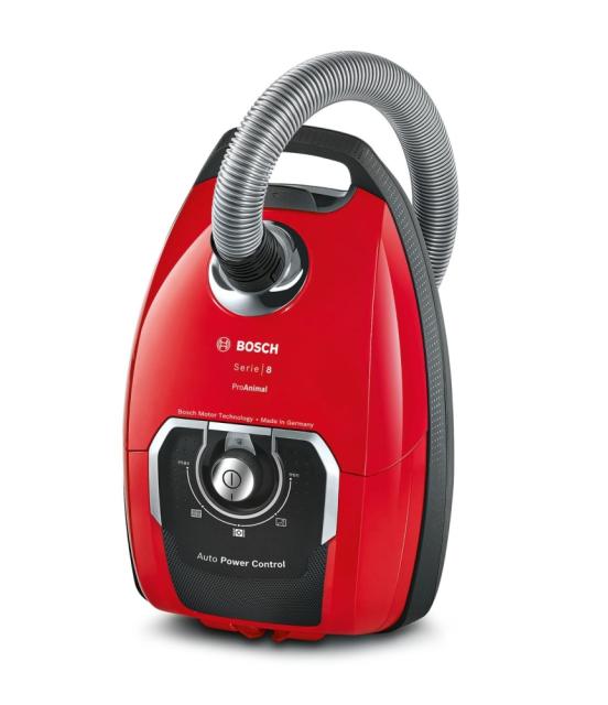 Прахосмукачка Bosch BGB8PET1, Vacuum Cleaner, Hygienic SelfClean ProAnimal brush, washing HEPA filter, 74 dB, Series 8, red