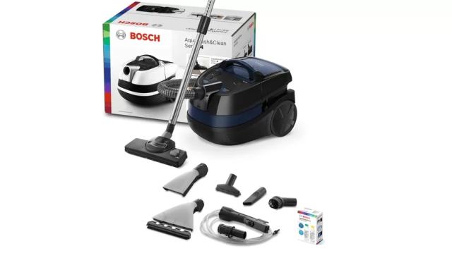 Перяща прахосмукачка Bosch BWD41700 Series 4, 3in1 Vacuum cleaner for wet and dry cleaning, 1700 W motor, 3.5 l bag, PureAir hygiene filter, Blue