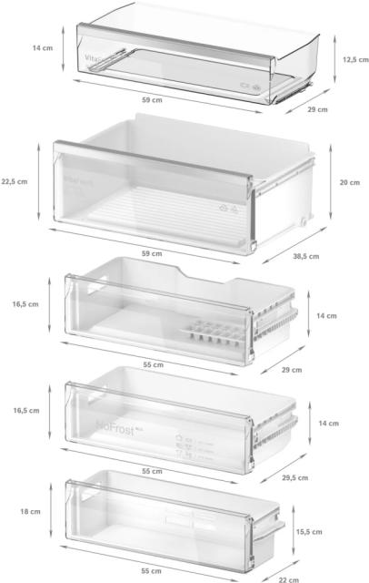 Хладилник Bosch KBN96VFE0, SER4, Built-in fridge-freezer, NoFrost, E, 193.5 x 70.8 cm, 383 l (285+98), 34 dB(A), VitaFresh XXL <0°C>, HC, flat hinge
