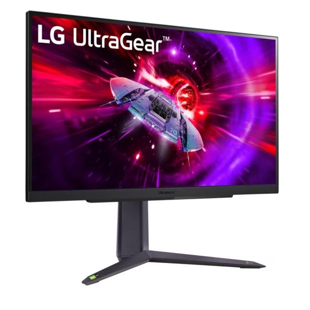 Монитор LG 27GR75Q-B, 27", UltraGear IPS 1ms (GtG), AG, QHD (2560x1440), 165Hz, HDR10, 1000:1, 300cd/m2, sRGB 99%, AMD Free-sync, NVIDIA G-Sync, HDMI, DP, Height Adjustable, Pivot, Tilt, Headphone Out, Black