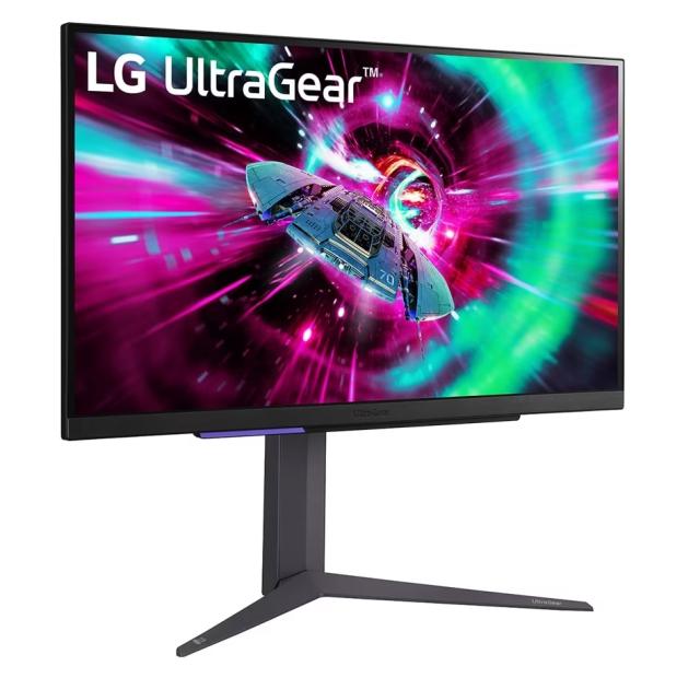 Монитор LG 27GR93U-B, 27", UltraGear IPS 1ms (GtG), AG, UHD 4K (3840x2160), 144Hz, HDR10, 1000:1, 400cd/m2, DCI-P3 95%, USB3.0 (1up/2down), VRR, AMD Free-sync, NVIDIA G-Sync, HDMI, DP, Height Adjustable, Pivot, Tilt, Headphone Out, Black