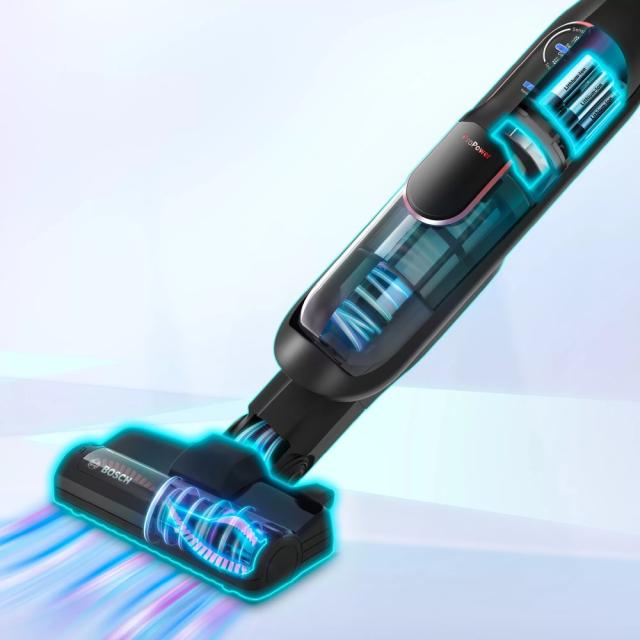 Прахосмукачка Bosch BCH87POW1, Cordless Handstick Vacuum Cleaner, Series 8, Athlet ProPower 36Vmax, AllFloor HighPower Brush, Black