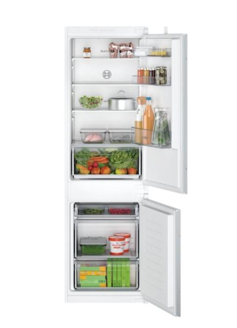 Хладилник Bosch KIV86NSE0 SER2 BI fridge-freezer, LowFrost, E, 177,2 x 54.1 cm, 267l(183+84), 35dB, Eco Airflow, BigBox, sliding hinge