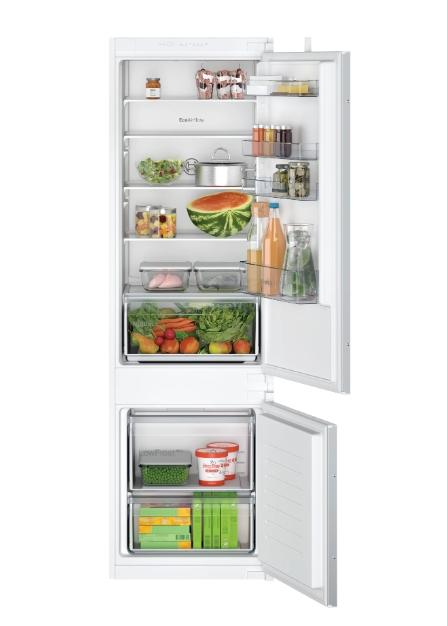Хладилник Bosch KIV87NSE0 SER2 BI fridge-freezer, LowFrost, E, 177,2 x 54.1 cm, 270l(200+70), 35dB, Eco Airflow, BigBox, sliding hinge