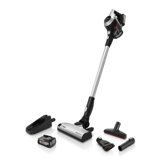 Прахосмукачка Bosch BCS612KA2, Cordless Handstick Vacuum Cleaner, Series 6, Unlimited 18Vmax, AllFloor Power brush, White