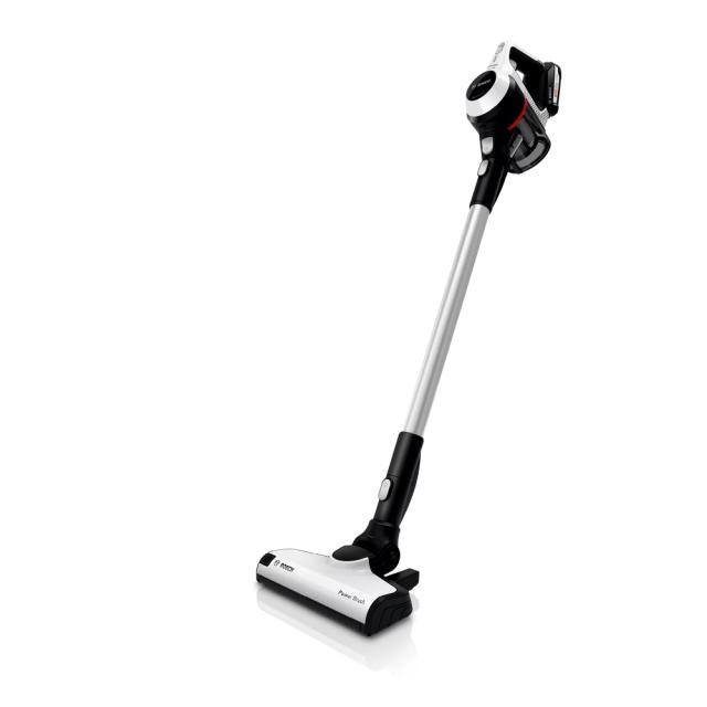 Прахосмукачка Bosch BCS612W, Cordless Handstick Vacuum Cleaner, Series 6, Unlimited 18Vmax, AllFloor Power brush, White