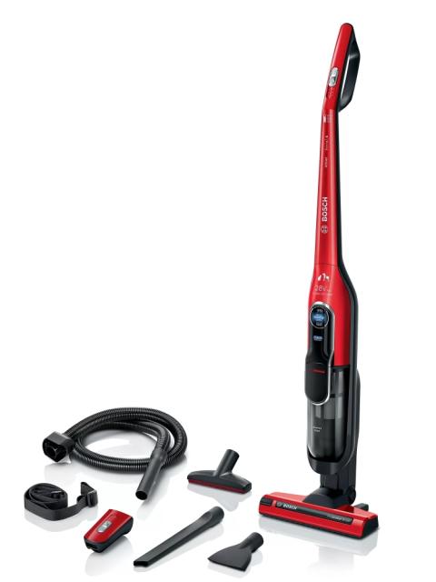 Прахосмукачка Bosch BCH86PET2, Cordless Handstick Vacuum Cleaner, Series 6, Athlet ProAnimal 28Vmax, Red