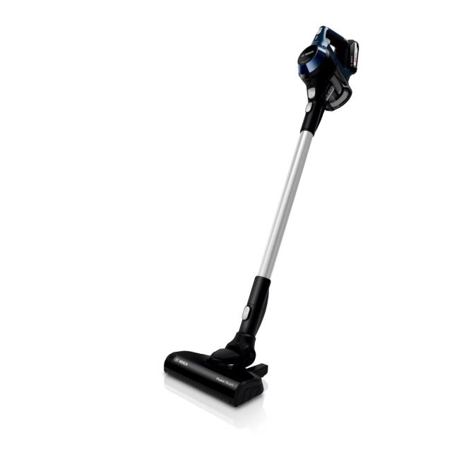 Прахосмукачка Bosch BCS611P4A, Cordless Handstick Vacuum Cleaner, Series 6, Unlimited 18Vmax, AllFloor Power brush, Blue