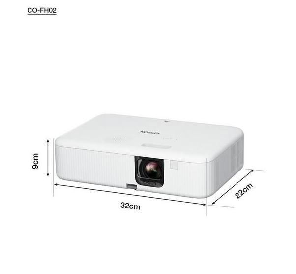 Мултимедиен проектор Epson CO-FH02, Full HD 1080p (1920 x 1080, 16:9), 3000 ANSI lumens, 16 000:1, USB 2.0, HDMI, Android TV, Lamp warr: 24 months, White + Logitech Wireless Presenter R400