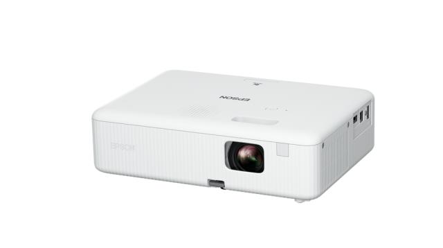 Мултимедиен проектор Epson CO-FH01, Full HD 1080p (1920 x 1080, 16:9), 3000 ANSI lumens, 16 000:1, WLAN (optional), USB 2.0, HDMI, Lamp warr: 6000h, Warr: 24 months, White + Logitech Wireless Presenter R400